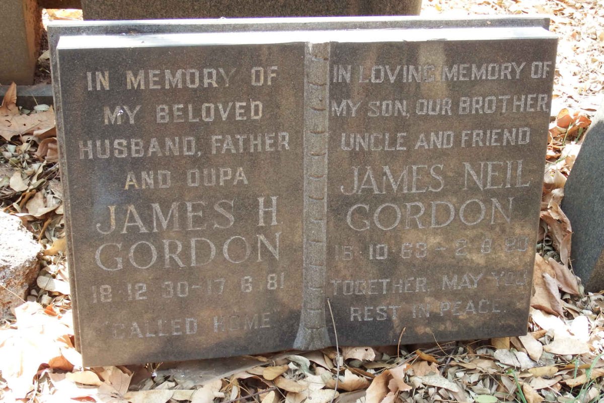 GORDON James H. 1930-1981 :: GORDON James Neil 1963-1990