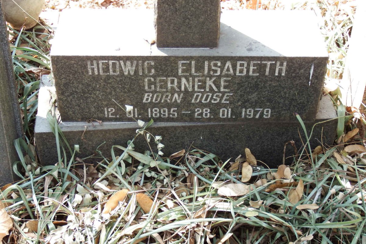 GERNEKE Hedwig Elisabeth nee DOSE 1895-1979