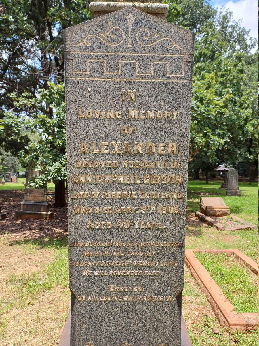 GIBSON Alexander -1909