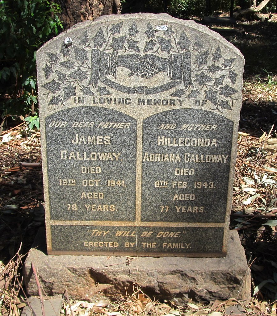 GALLOWAY James -1941 &amp; Hillegonda Adriana -1942