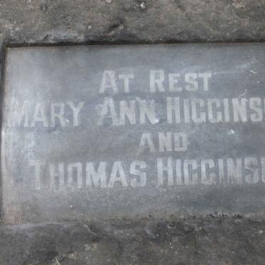HIGGINSON Thomas & Mary Ann
