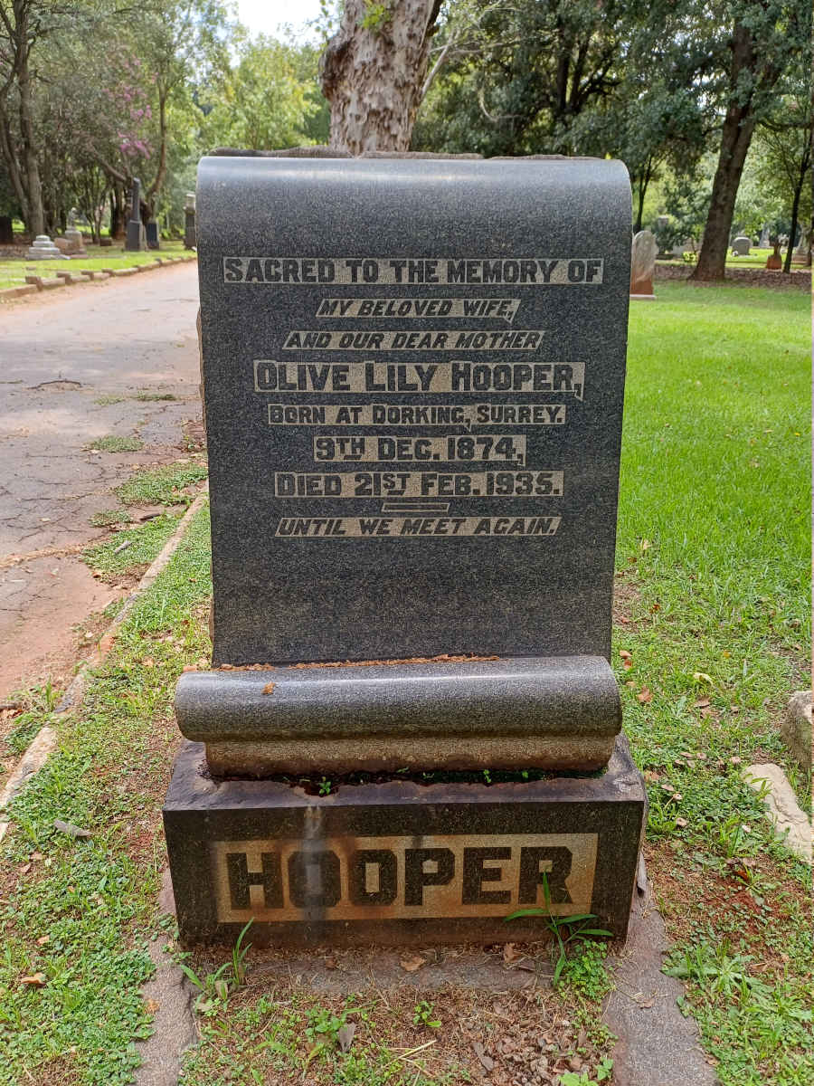 HOOPER Olive Lily 1874-1935