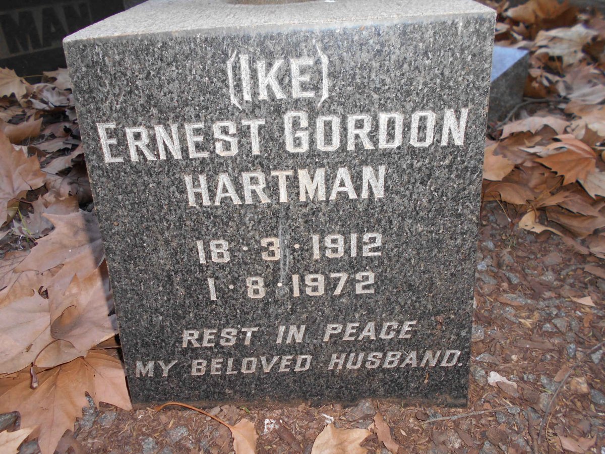 HARTMAN Ernest Gordon 1912-1972