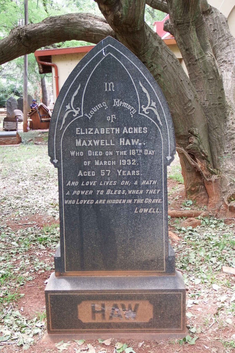 HAW Elizabeth Agnes Maxwell -1932