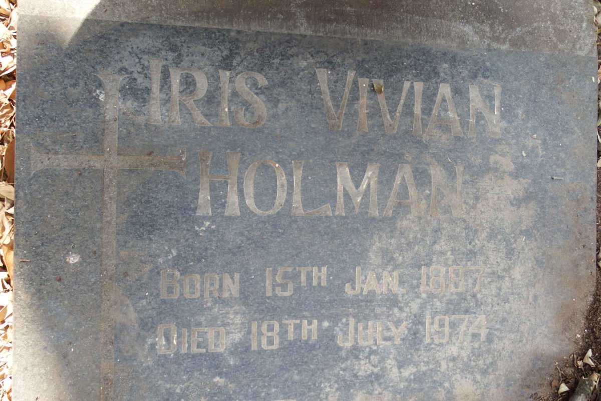 HOLMAN Iris Vivian 1897-1974