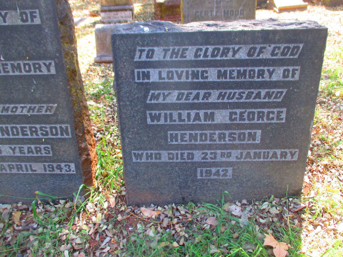 HENDERSON William George  -1942
