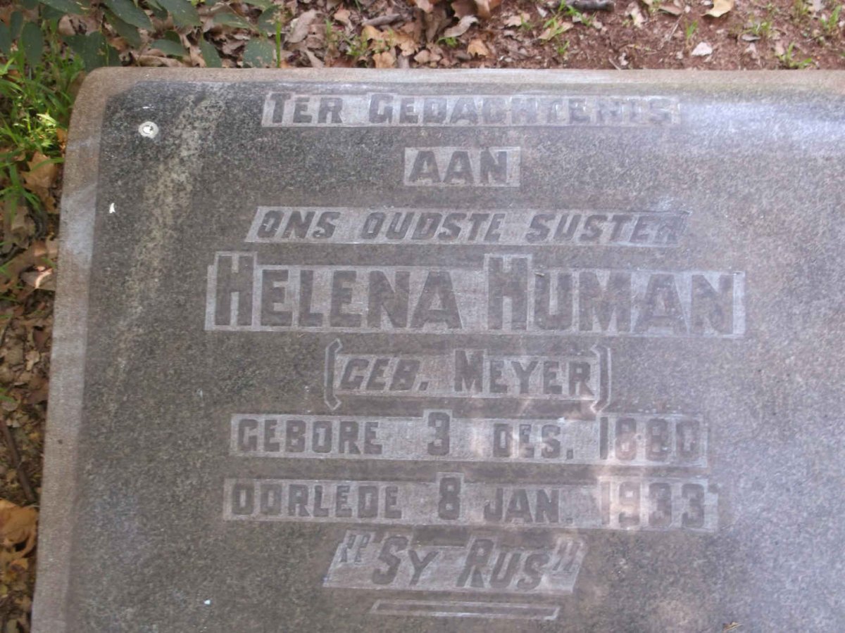 HUMAN Helena nee MEYER 1880-1933