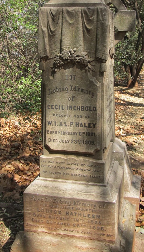 HALEY Cecil Inchbold 1891-1909