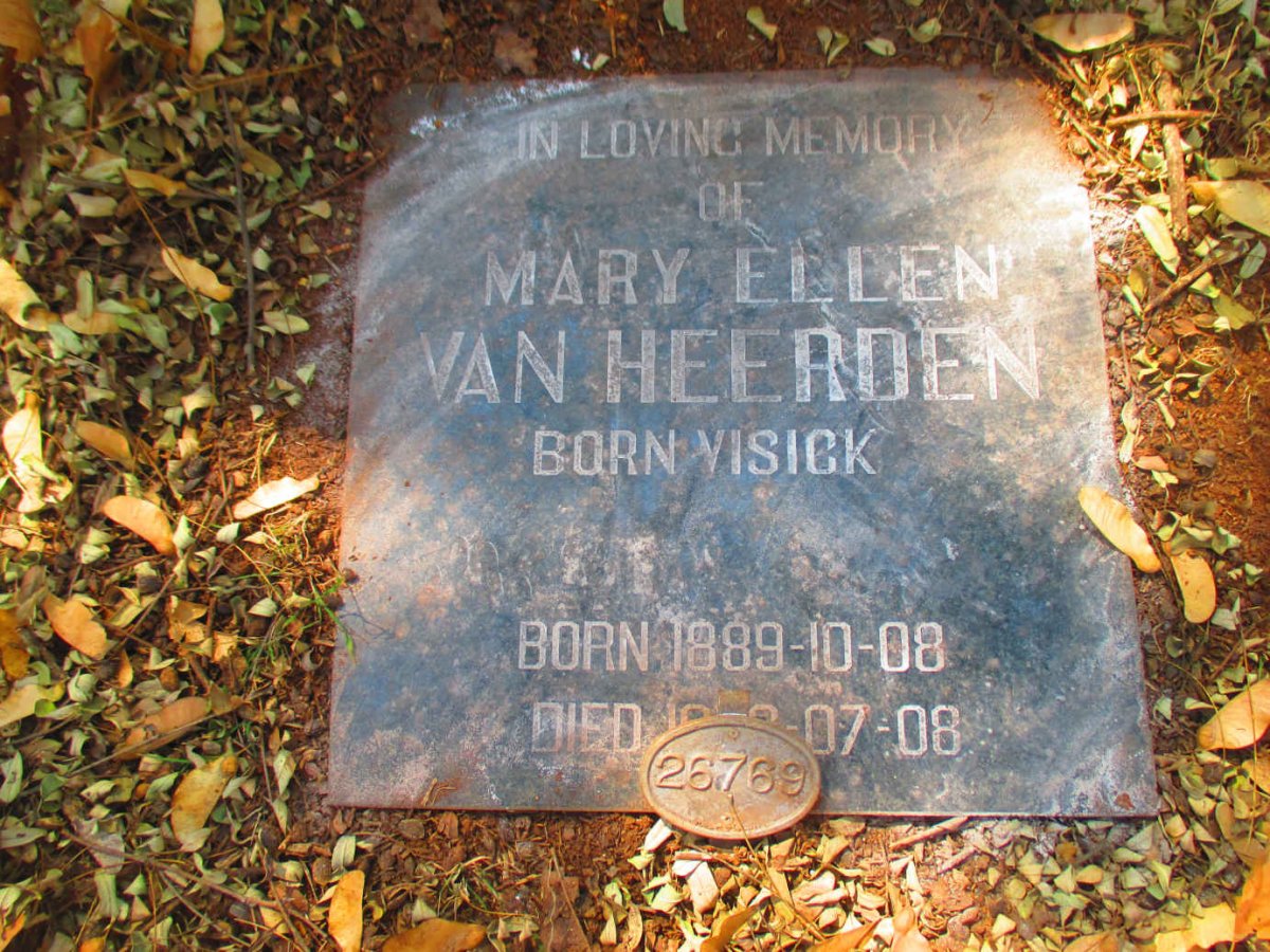 HEERDEN Mary Ellen, van nee VISICK 1889-?