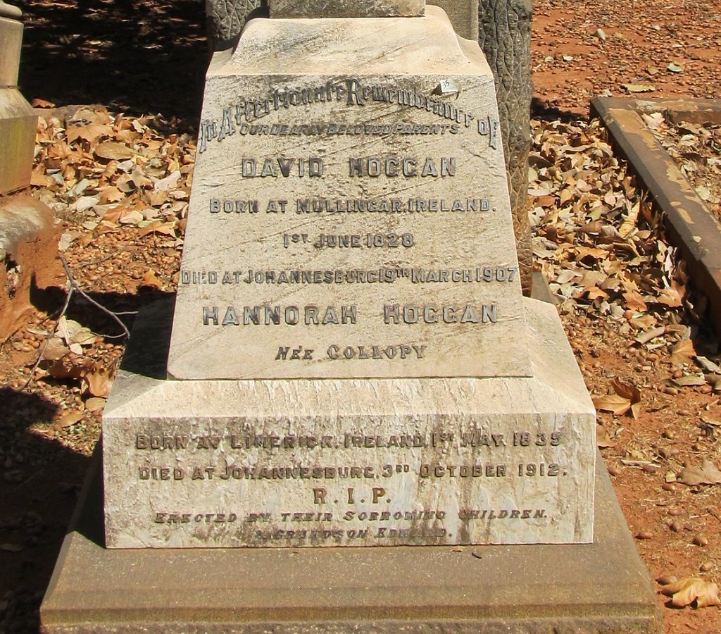 HOGGAN David 1828-1907 &amp; Hannorah COLLOPY 1835-1912