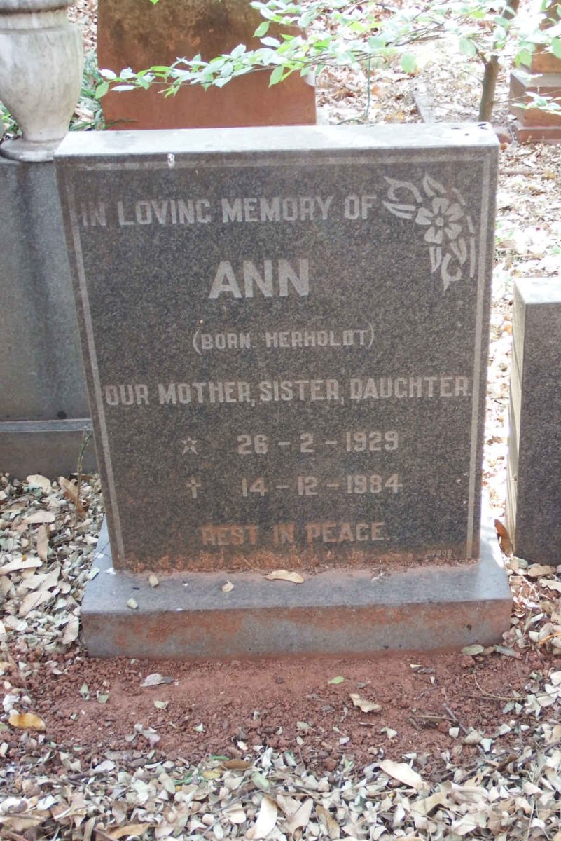 HERHOLDT Ann 1929-1984