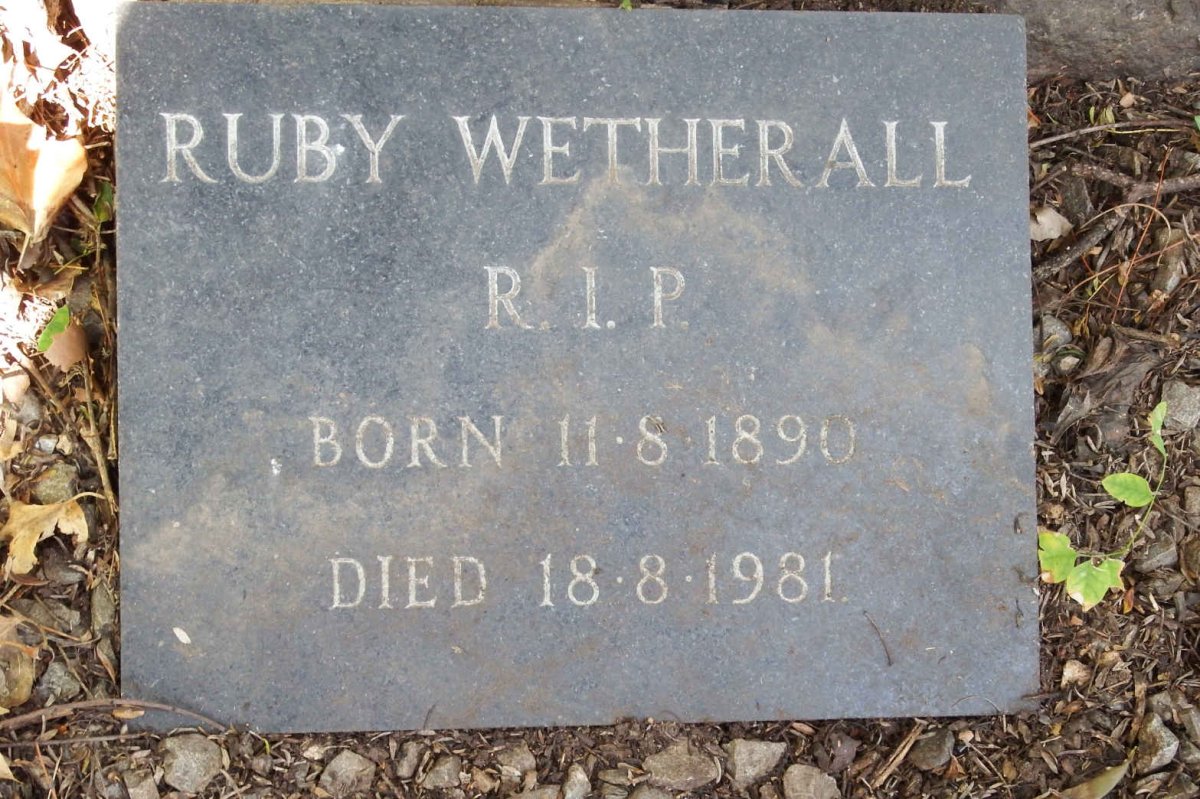 WETHERALL Ruby 1890-1981