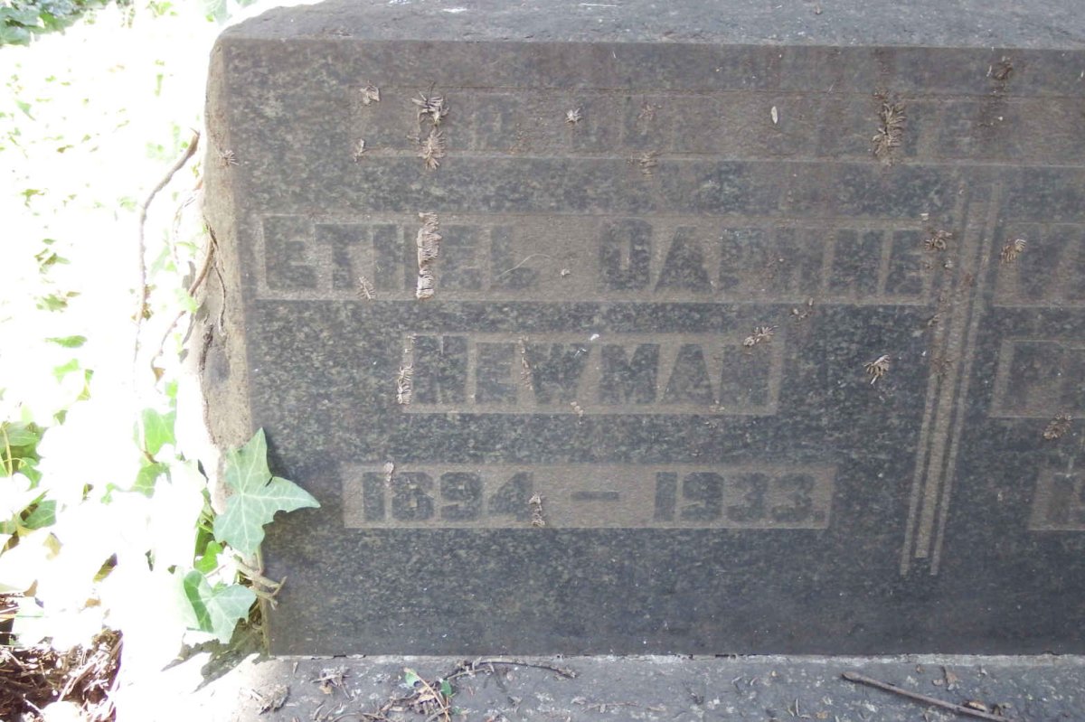 NEWMAN Ethel Daphne 1894-1933