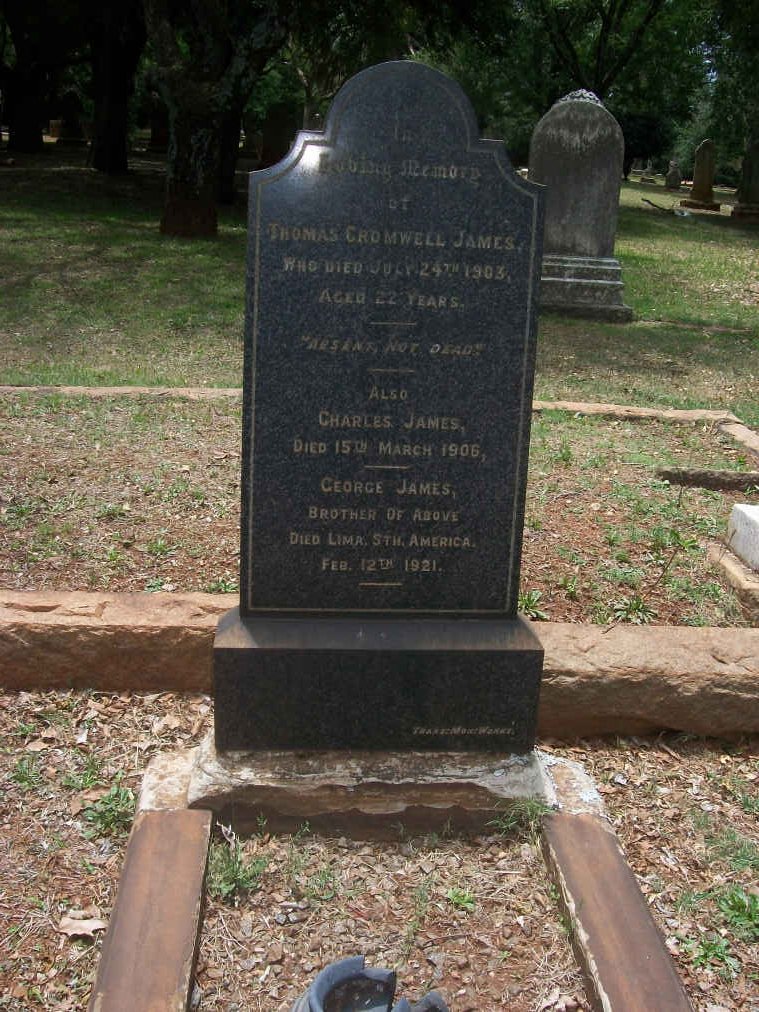 JAMES Thomas Cromwell -1903 :: JAMES Charles -1906 :: JAMES George -1921