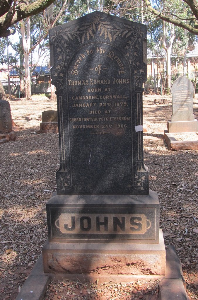 JOHNS Thomas Edward 1879-1906 