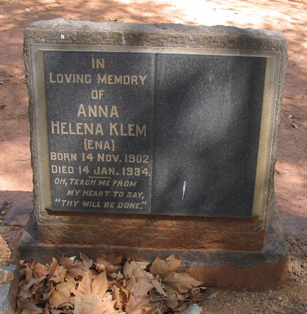 KLEM Anna Helena 1902-1934 