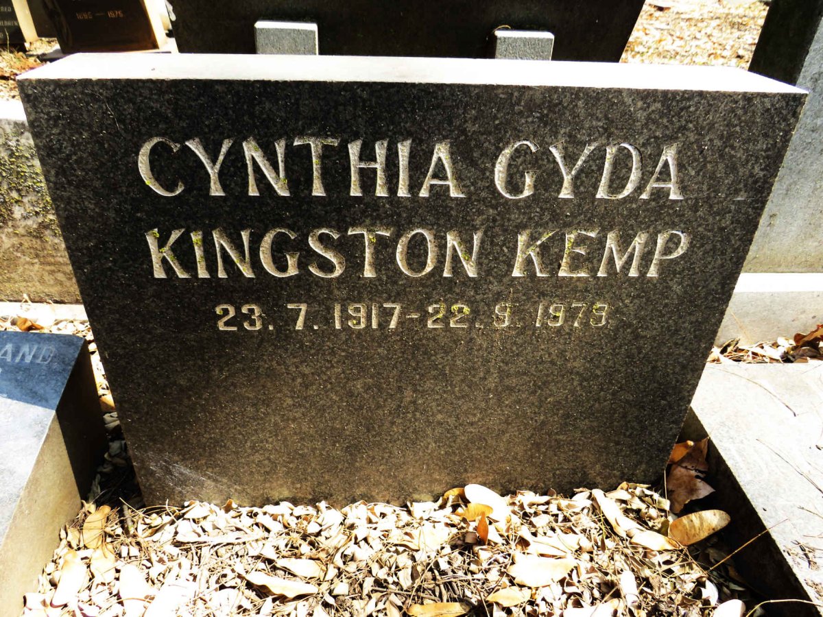 KEMP Cynthia Gyda Kingston 1917-1979