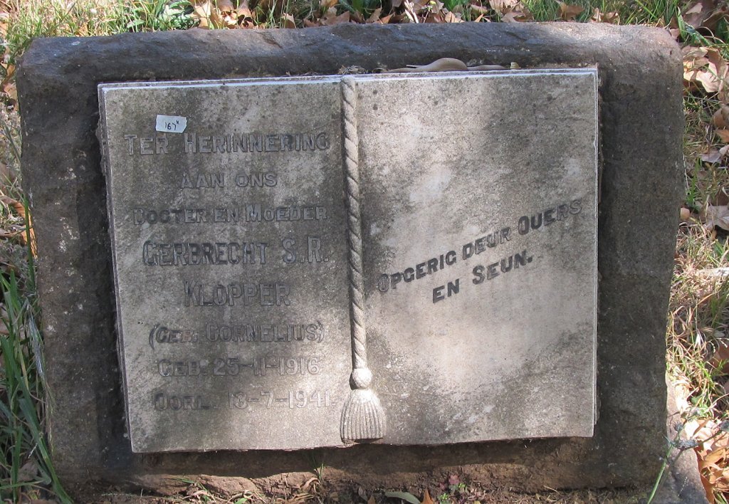 KLOPPER Gerbrecht S.R. nee CORNELIUS 1916-1941