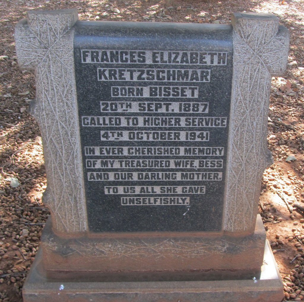 KRETZSCHMAR Frances Elizabeth nee BISSETT 1887-1941