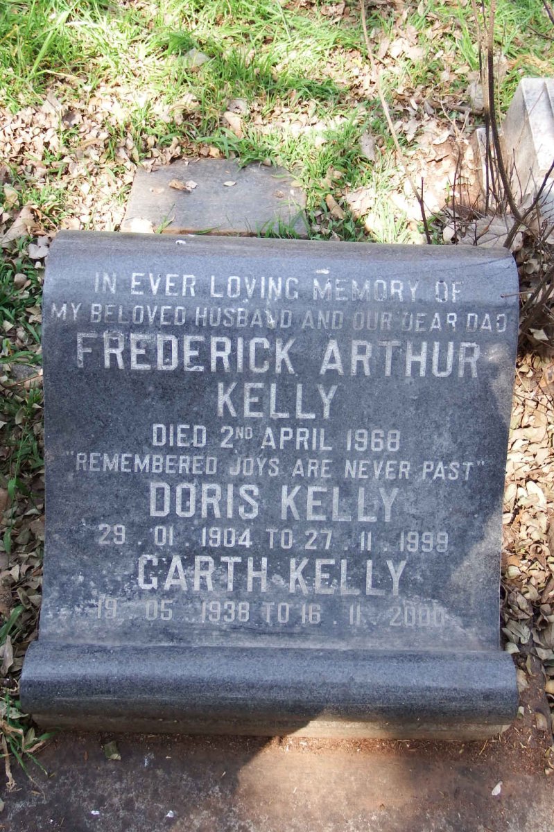 KELLY Frederick Arthur -1968 :: KELLY Doris 1904-1999