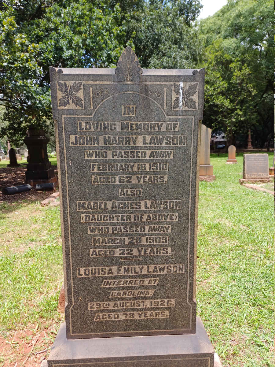 LAWSON John Harry -1910 & Louisa Emily -1926 :: LAWSON Mabel Agnes -1909