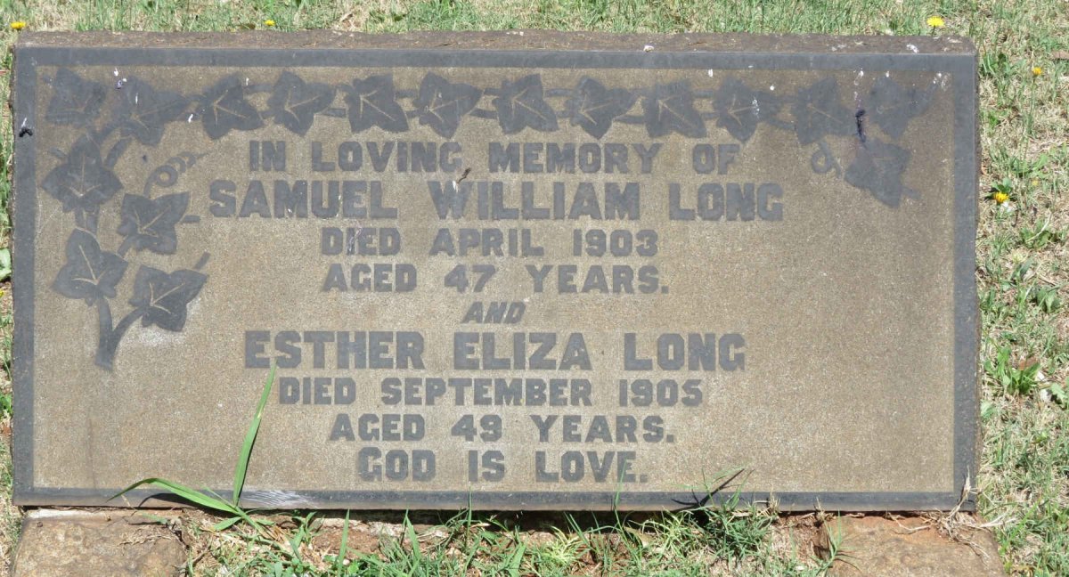 LONG Samuel William -1903 &amp; Esther Eliza -1905