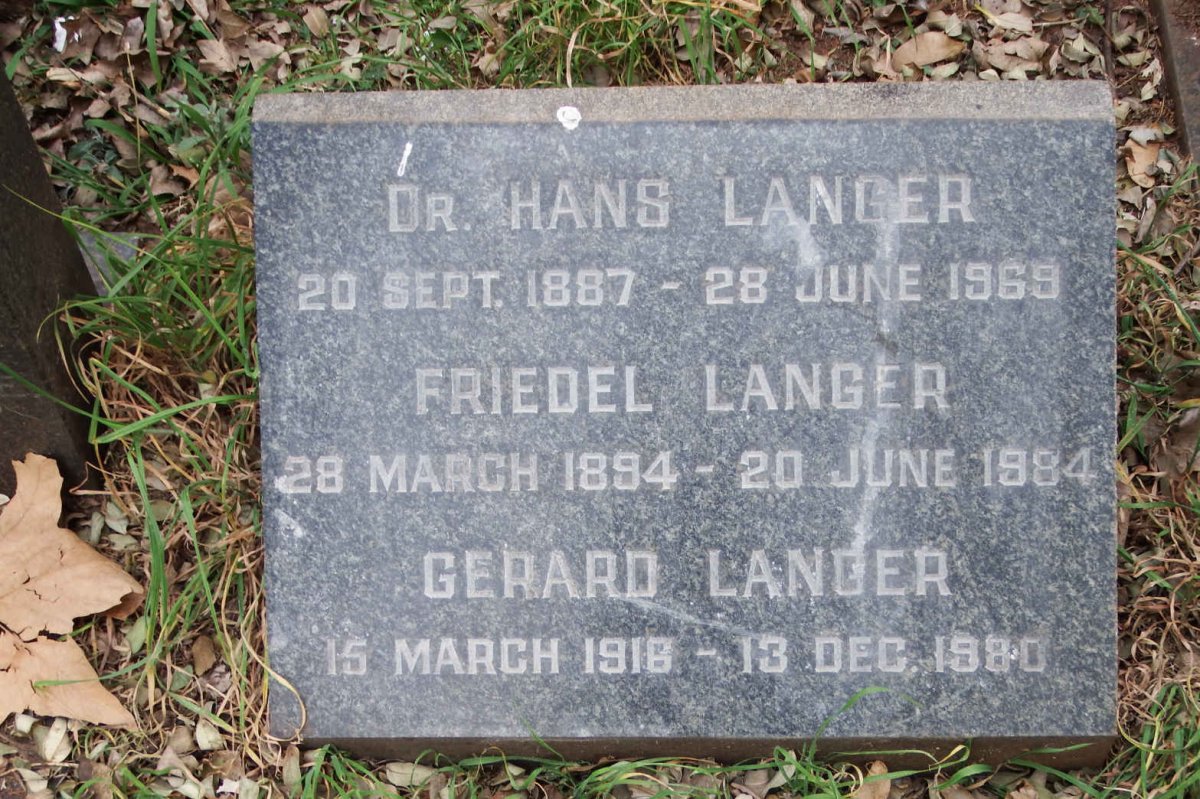 LANGER Hans 1887-1969 :: LANGER Friedel 1894-1984