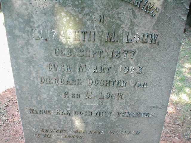 LOUW Elizabeth M. 1877-1903