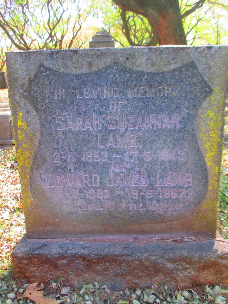 LAMB Edward James 1882-1962 &amp; Sarah Suzannah 1893-1943