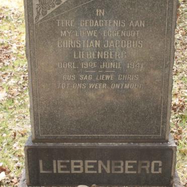 LIEBENBERG Christian Jacobus -1941