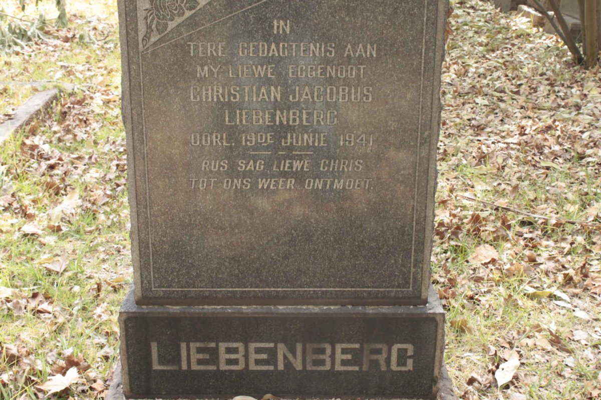LIEBENBERG Christian Jacobus -1941
