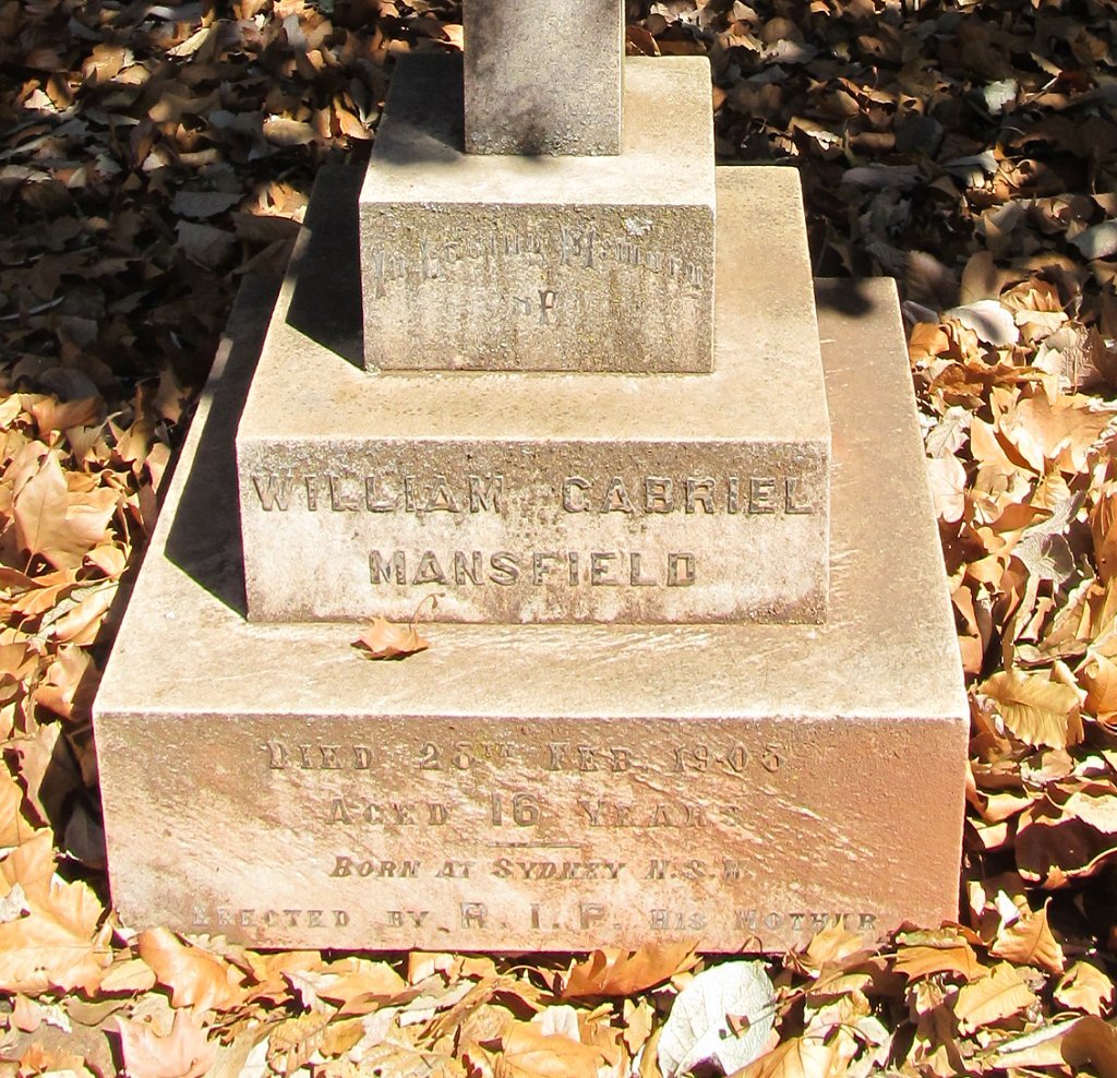 MANSFIELD William Gabriel -1908