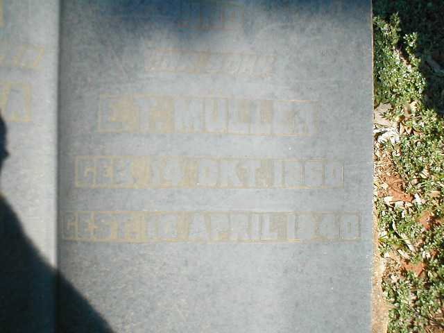 MULLER E.T. 1860-1940