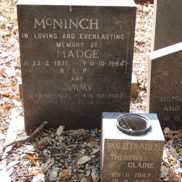 MCNINCH Jimmy 1917-1987 & Madge 1921-1984 :: STAADEN Theresa Claire, van 1967-1993
