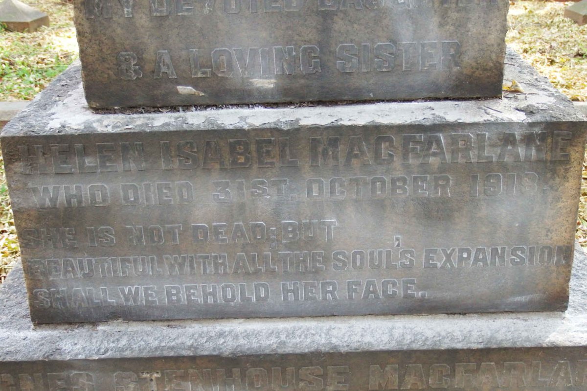 MACFARLANE Helen Isabel -1918
