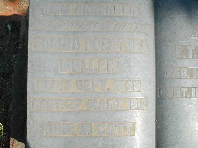 MULLER Sophia Dorothea 1830-1912