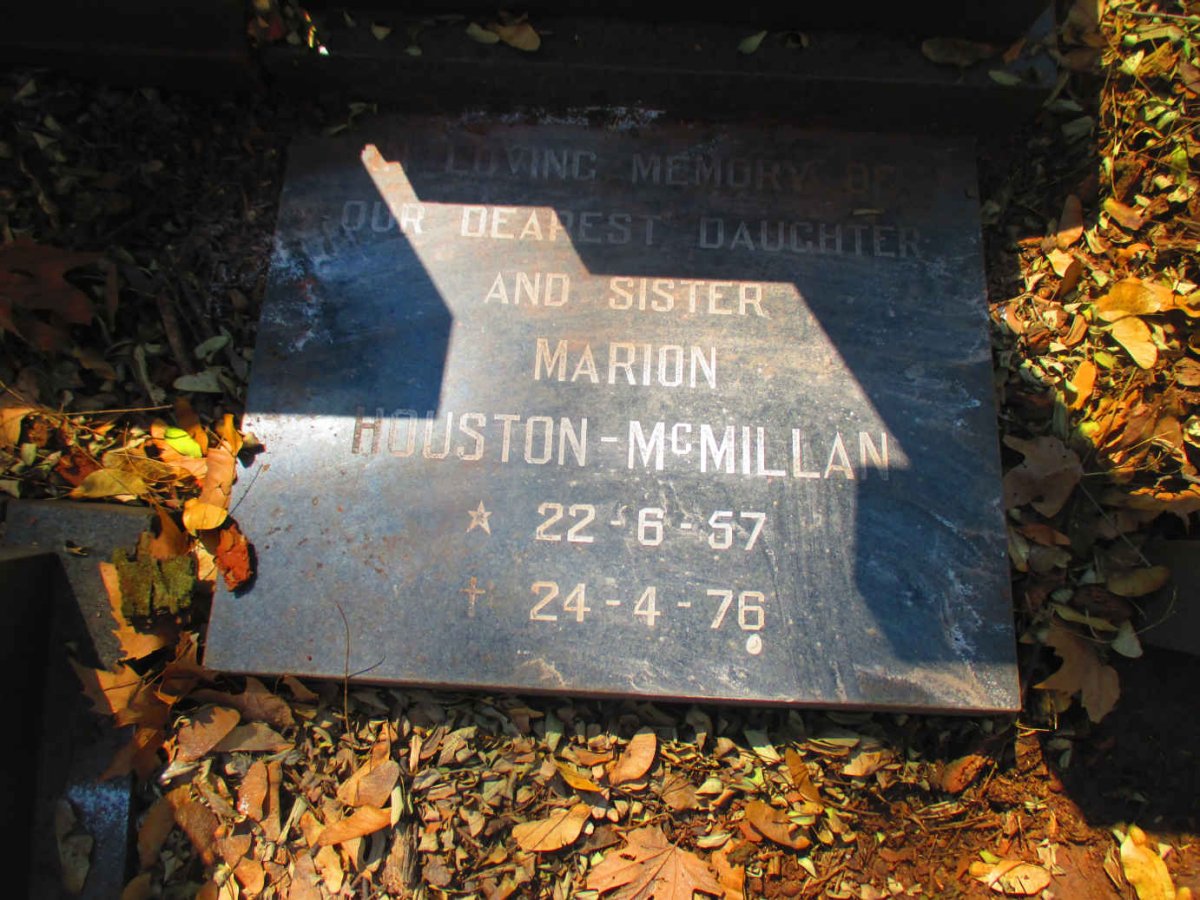 MCMILLAN Marion HOUSTON- 1957-1976