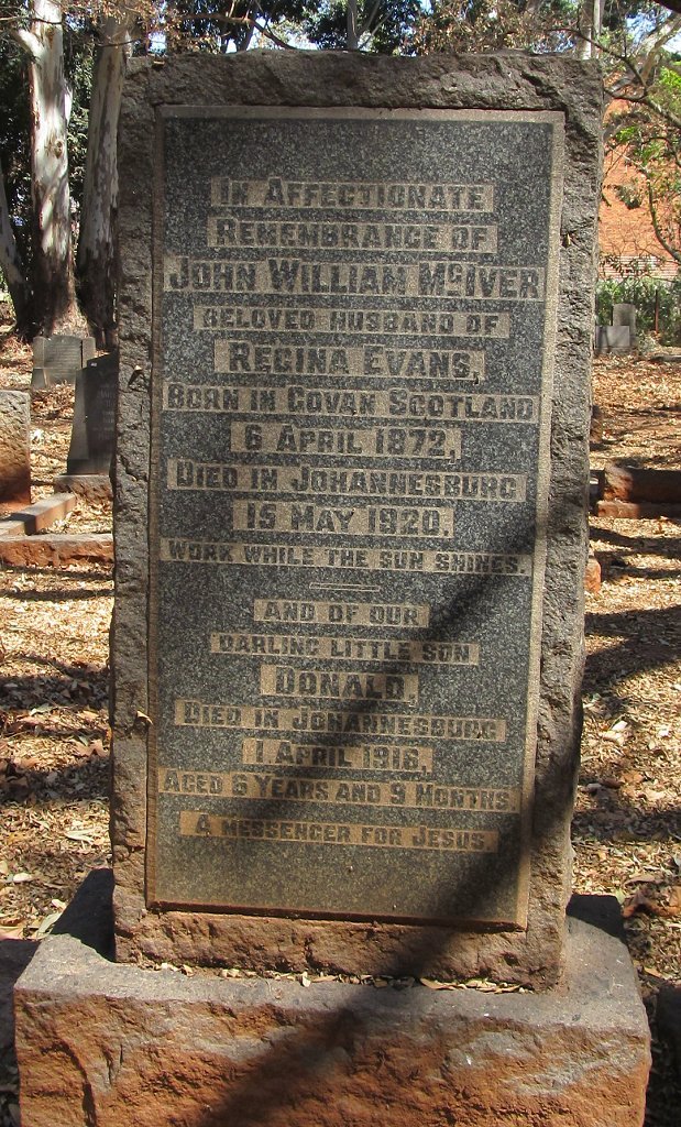 McIVER John William 1872-1920 :: McIVER Donald -1916
