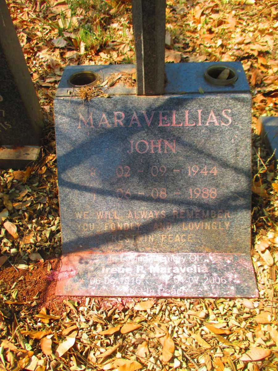 MARAVELIA Irene P. 1916-2006 :: MARAVELLIAS John 1944-1988