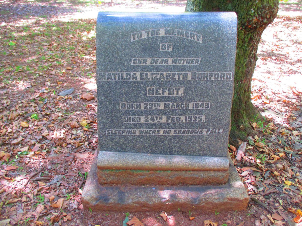 NEFDT Matilda Elizabeth Burford 1849-1935