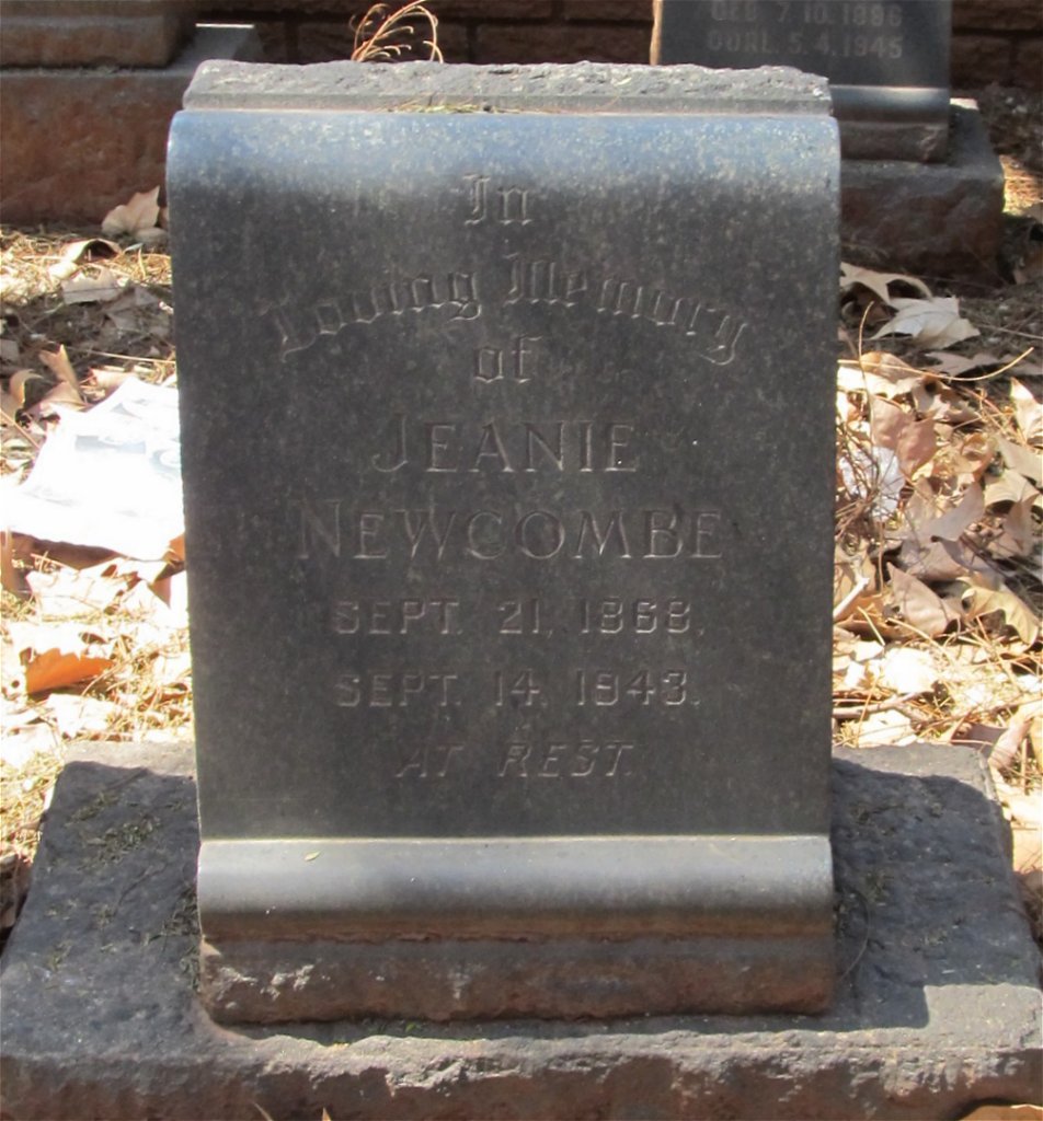 NEWCOMBE Jeanie 1868-1943