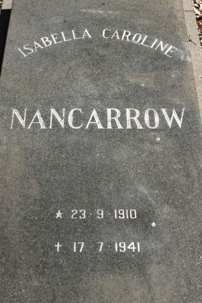 NANCARROW Isabella Caroline 1910-1941