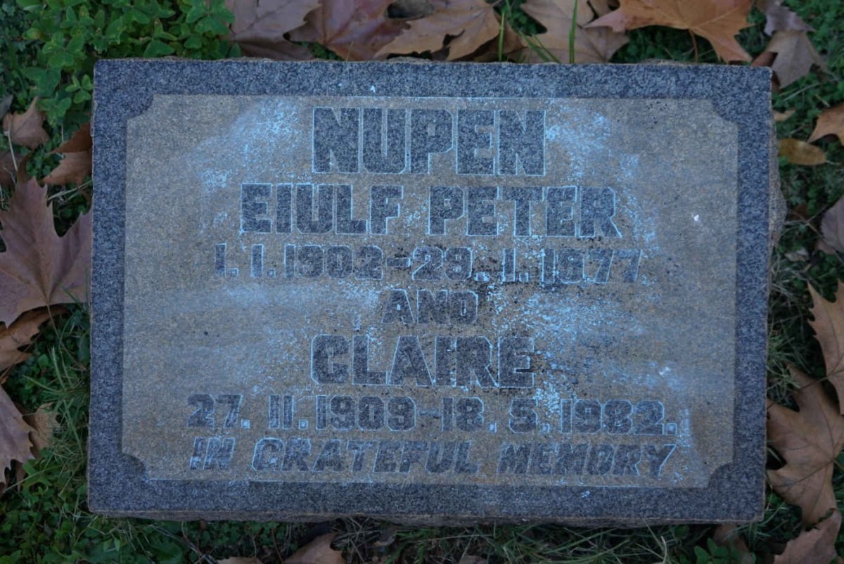 NUPEN Eiulf Peter 1902-1977 &amp; Claire 1909-1982