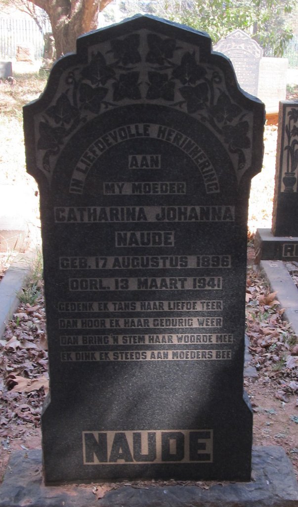 NAUDE Catharina Johanna 1896-1941