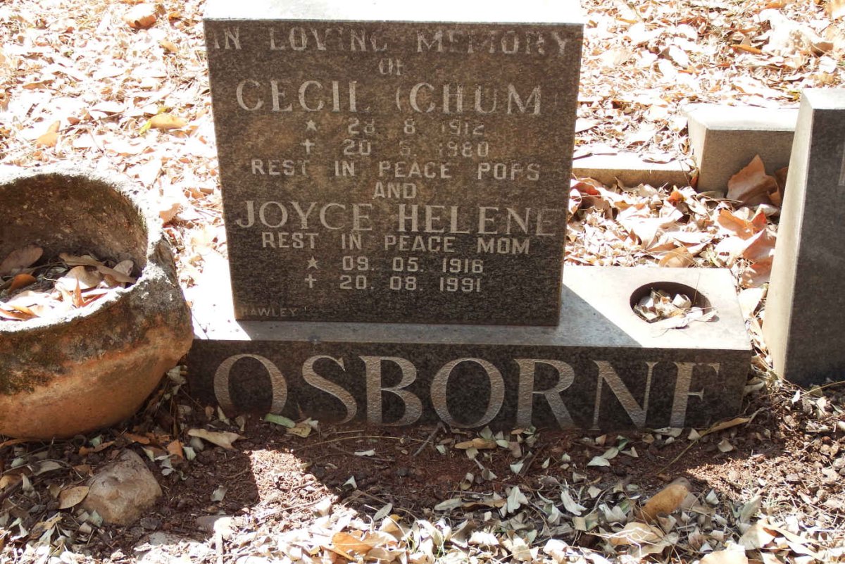 OSBORNE Cecil 1912-1980 & Joyce Helene 1916-1991