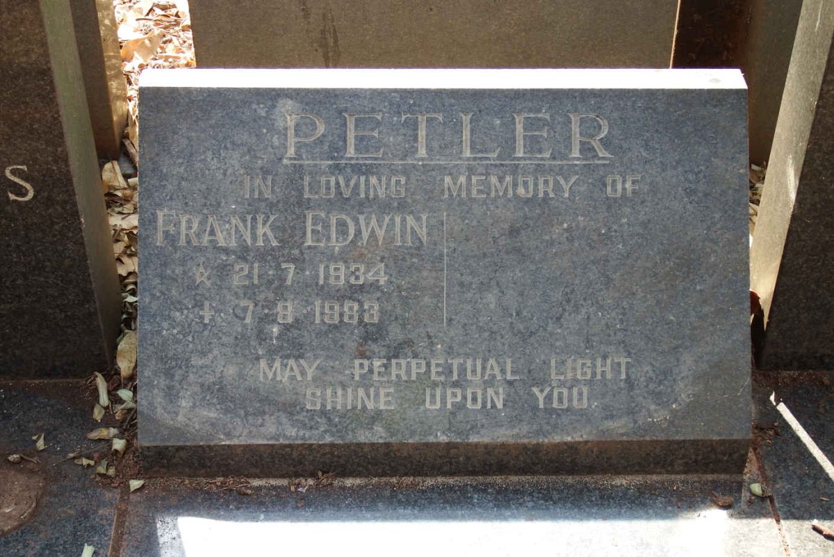 PETLER Frank Edwin 1934-1983