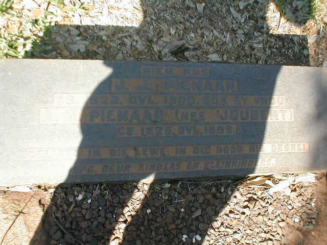 PIENAAR J.J. 1822-1899 &amp; A.M. JOUBERT 1825-1859