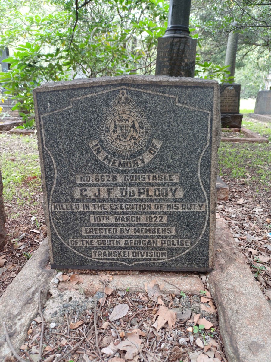 PLOOY G.J.F., du -1922