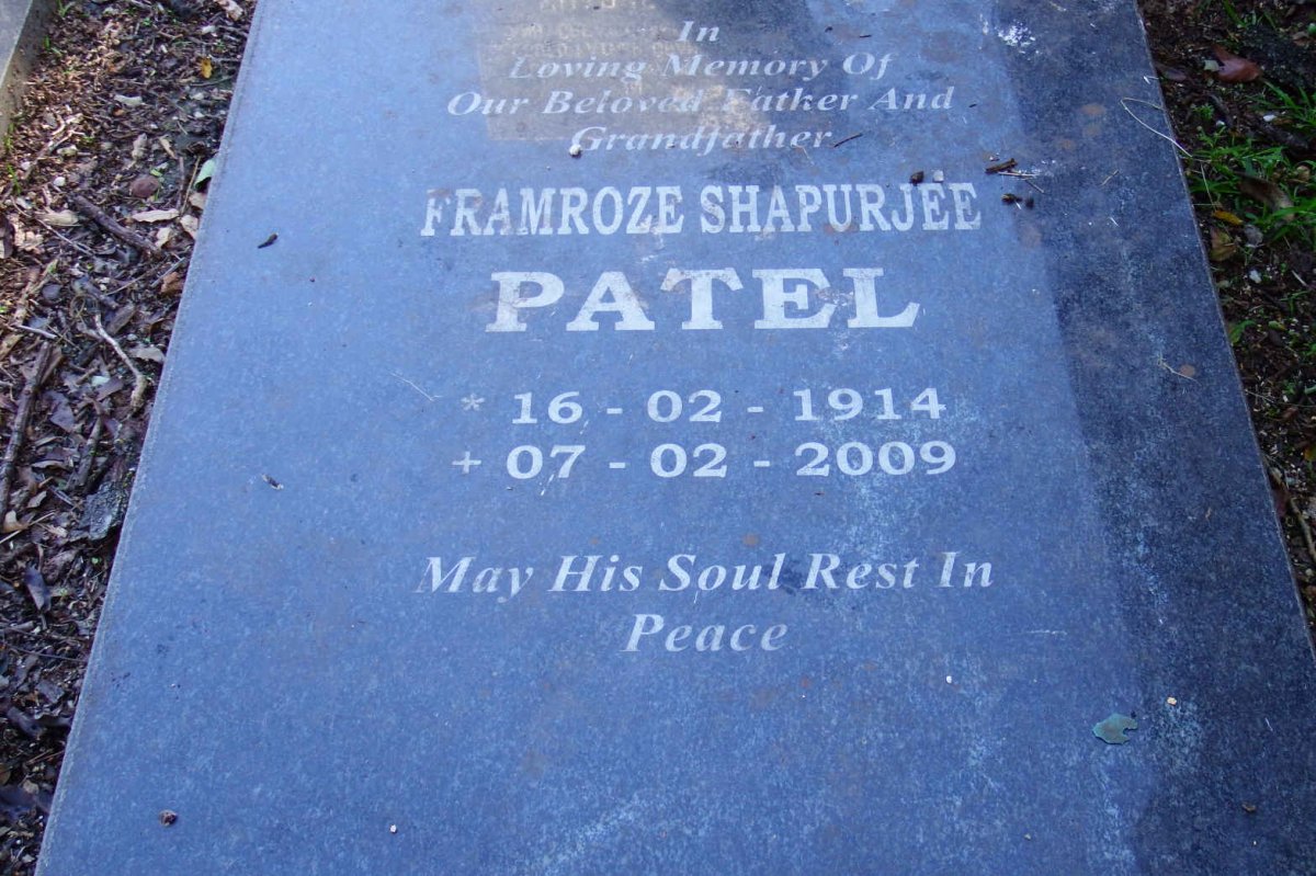 PATEL Framroze Shapurjee 1914-2009