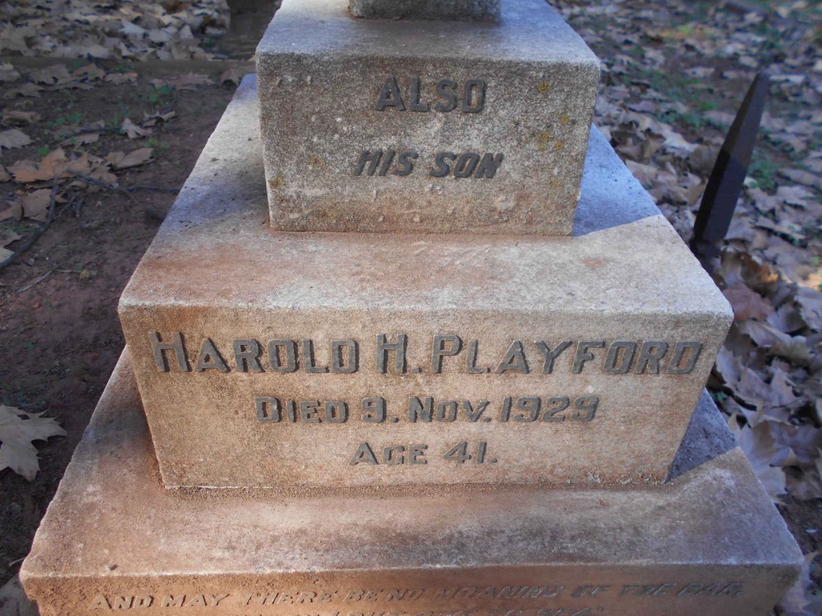 PLAYFORD Harold H. -1929